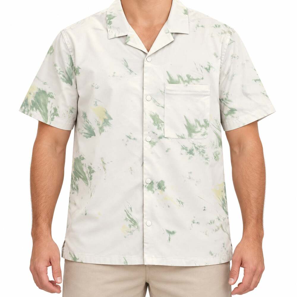 Lululemon Shirt Mens Large Short Sleeve Button Up Camp Casual Athletic